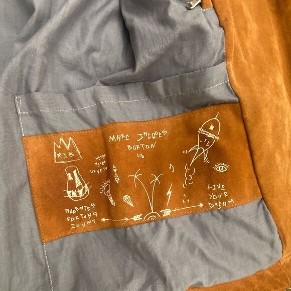 Vintage distressed Marc Jacques Burton hand made suede Moto jacket leather suede - Picture 2 of 8